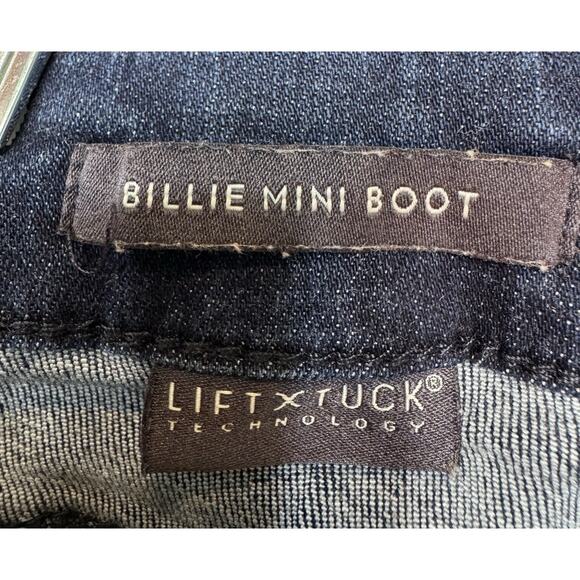 NYDJ Size 14 Billie Mini Bootcut Jeans Hip Zip Button 5 Button Dark Wash - Picture 4 of 11